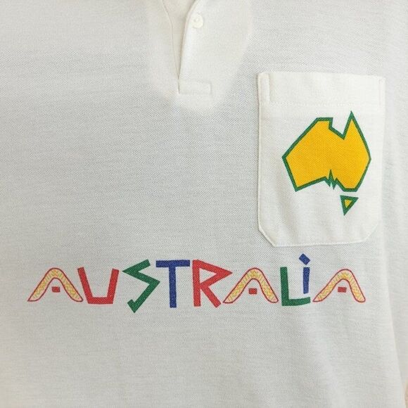 Australia Day Polo Shirt Vintage 90s 1992 Bandung Hash House Harriers Mens Large - Picture 2 of 6